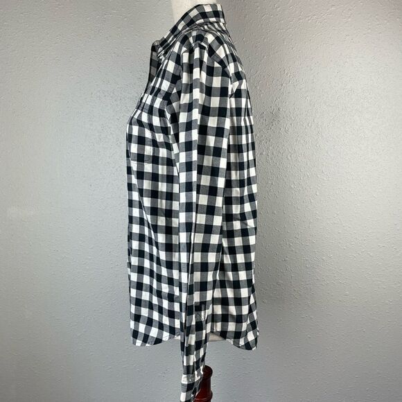 Jones New York Black and White Button Down Shirt Size 4 EUC - Picture 3 of 6